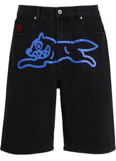 icecream short pant manrunning dog denim shorts - icd25204 black