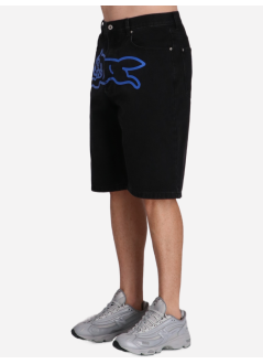 icecream short pant manrunning dog denim shorts - icd25204 black