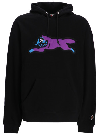 icecream sweater mansatin running dog popover hood - ic25236 black