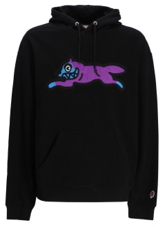 icecream sweater mansatin running dog popover hood - ic25236 black