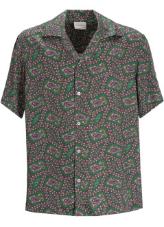 drôle de monsieur shirt manla chemise paisley - hsh229vi021dgn dark green