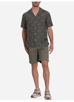 drôle de monsieur shirt manla chemise paisley - hsh229vi021dgn dark green