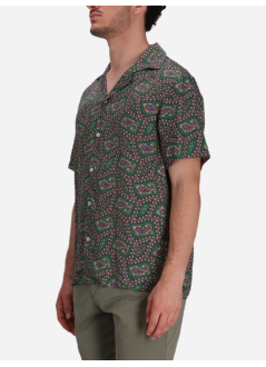 drôle de monsieur shirt manla chemise paisley - hsh229vi021dgn dark green