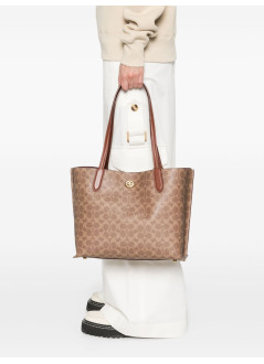coach handbag mujer coated canvas signature willow tote - c0693 b4xhg