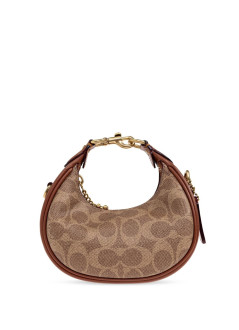coach crossbody womancoated canvas signature mini crescent bag - cr510 b4xhg