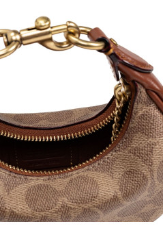 coach crossbody womancoated canvas signature mini crescent bag - cr510 b4xhg