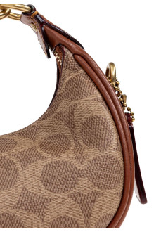 coach crossbody womancoated canvas signature mini crescent bag - cr510 b4xhg
