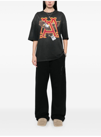 golden goose pant  womanstar unisex wide jogging pant cotton fleece with solid logo - gup02123p001803 90100 2