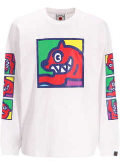 icecream camiseta hombre pop art running dog l/s t-shirt - ic25247 white