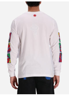 icecream camiseta hombre pop art running dog l/s t-shirt - ic25247 white