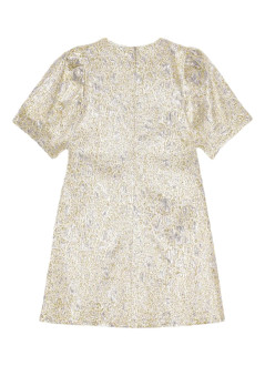 ganni vestido mujer metallic cloque a shaped mini dress - w0036 012