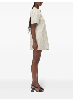 ganni vestido mujer metallic cloque a shaped mini dress - w0036 012