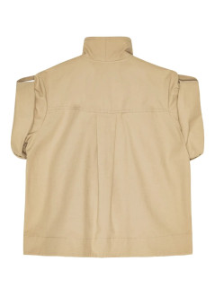 ganni t-shirt womanclassic summer suiting cowl neck blouse - w0561 531