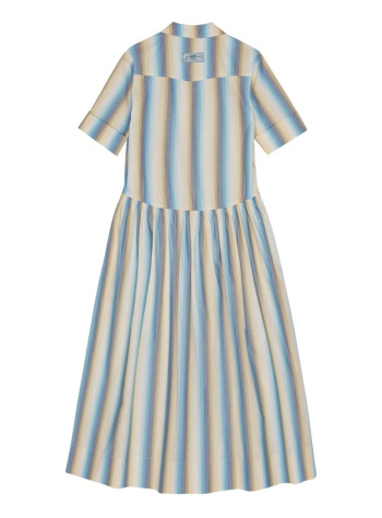 ganni dress womanombre stripe maxi shirt dress - w0456 999 2