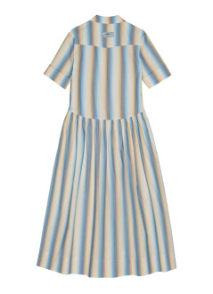 ganni vestido mujer ombre stripe maxi shirt dress - w0456 999