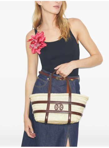 tory burch handbag womanella straw small basket - 169218902 902 2