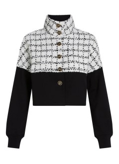 karl lagerfeld outerwear mujer boucle mix sweat jacket - a3w20005 999
