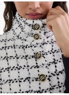 karl lagerfeld outerwear mujer boucle mix sweat jacket - a3w20005 999