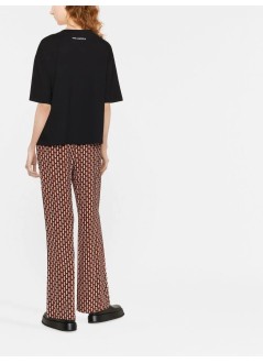 karl lagerfeld top womankarl signature hem t shirt - a1w17013 999