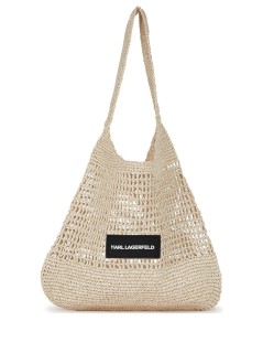 karl lagerfeld handbag womank essential crochet beach bag - a3w46033 106
