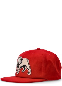 icecream cap manbulldog leather strap cap - ic25257 red
