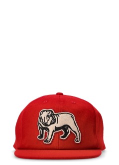icecream cap manbulldog leather strap cap - ic25257 red