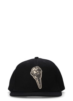 icecream cap mancone felt patch cap - ic25258 black