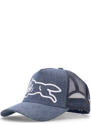 icecream cap manindigo denim running dog trucker cap - ic25261 indigo