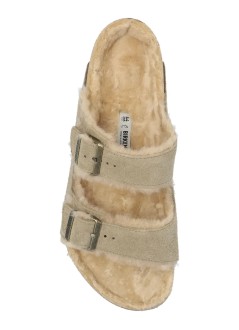 birkenstock sandalia hombre arizona shearling leve - 1028226 taupe