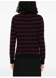 ganni sudadera mujer graphic wool mix poodle stripe crewneck - k2567 999