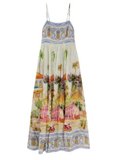 farm rio vestido mujer aracati multicolor maxi dress - 336581 25005