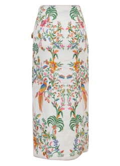 farm rio skirt womandelicate forest off white midi skirt - 336218 25022