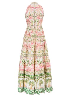 farm rio dress womanpalm dream off white sleeveless maxi dress - 336226 25070