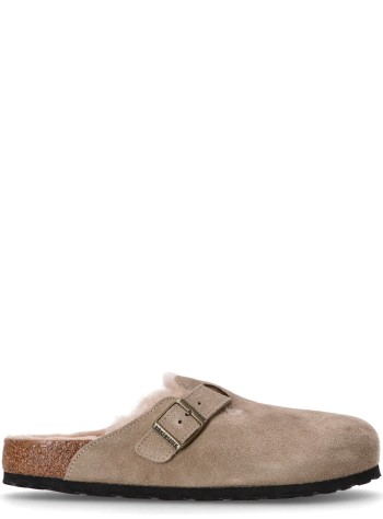 birkenstock sandal manboston shearling leve - 1028289 taupe