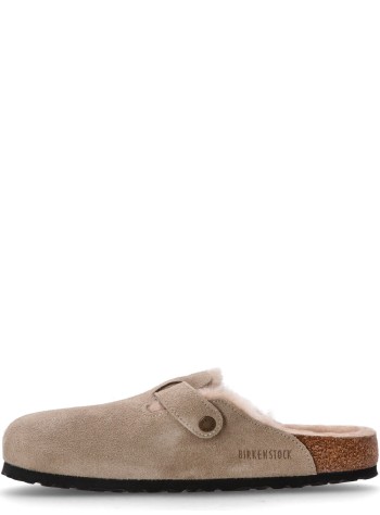 birkenstock sandal manboston shearling leve - 1028289 taupe 2