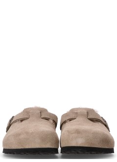 birkenstock sandalia hombre boston shearling leve - 1028289 taupe