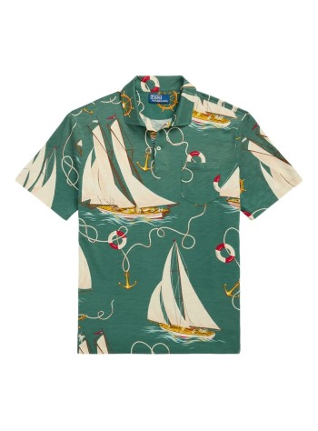 polo ralph lauren polo hombre sscsclsm1-short sleeve-polo shirt - 710971786001 helm anchors print