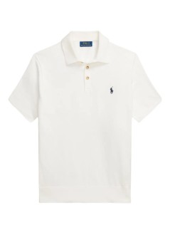 polo ralph lauren polo manssplktpp-short sleeve-pullover - 710980682005 deckwash white w navy pp