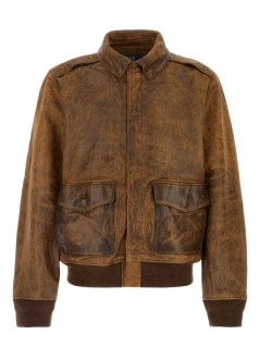 polo ralph lauren outerwear manrl flght jkt-bomber - 710970574001 hunter brown x