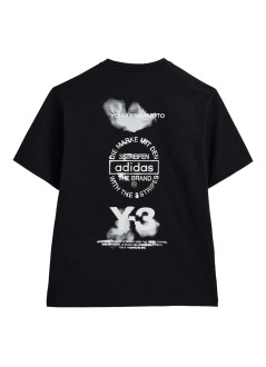 y3 t-shirt many-3 graphic short sleeve tee - jx4745 black