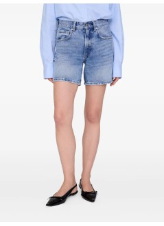 anine bing short pant womanheath short - a0511428whd65 washed blue