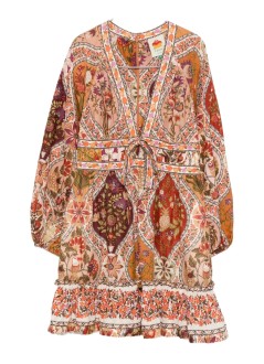 farm rio dress womanromantic nature multicolor mini dress - 335791 25091