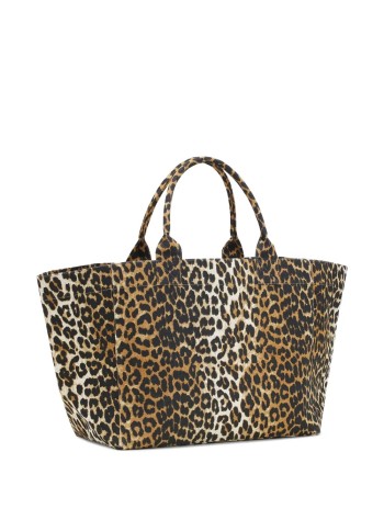 ganni handbag womanshopper xxl pocket print - a7161 943 2