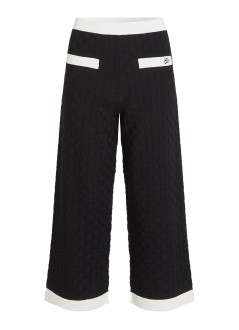 karl lagerfeld pantalon mujer contrast knit pants - a3w10103 999