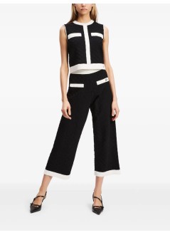 karl lagerfeld pantalon mujer contrast knit pants - a3w10103 999