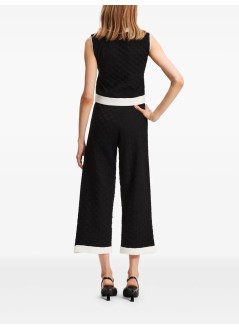 karl lagerfeld pantalon mujer contrast knit pants - a3w10103 999