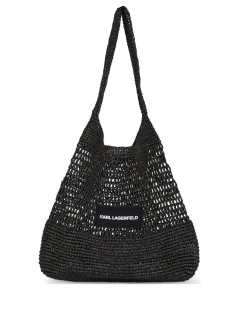 karl lagerfeld handbag womank essential crochet beach bag - a3w46033 999