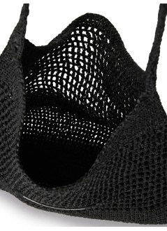 karl lagerfeld handbag womank essential crochet beach bag - a3w46033 999