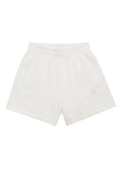 anine bing short pant womankam short framed monogram - a0510999ofw1 off white