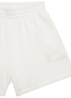anine bing short pant womankam short framed monogram - a0510999ofw1 off white